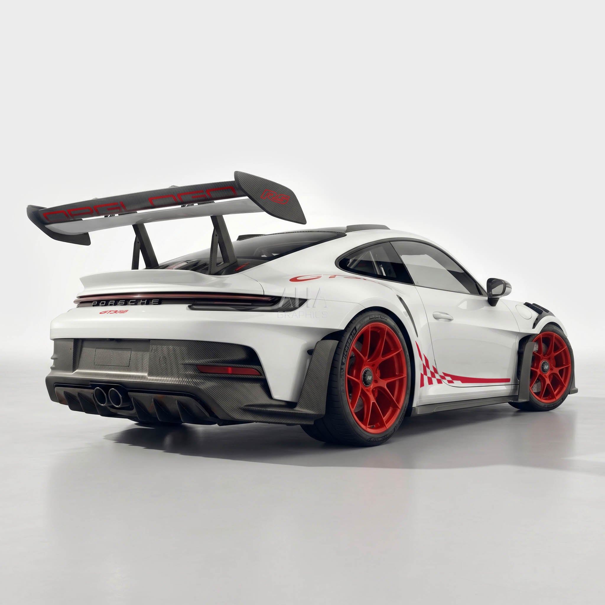 992 GT3 RS Checkered Side Stripes Decals