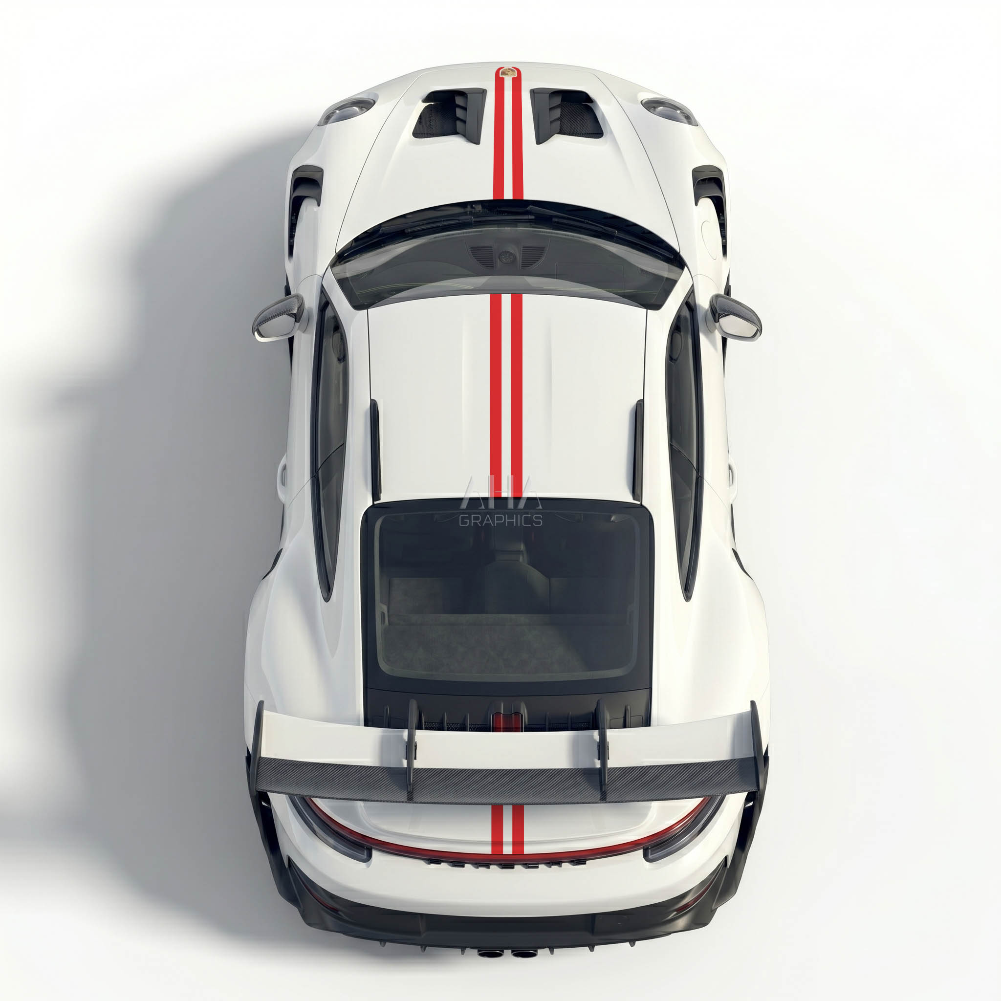 992 GT3RS Center Stripes Decals