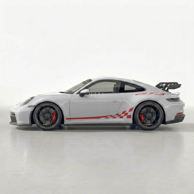 992 GT3 Checkered Side Stripes with Fenders Decals