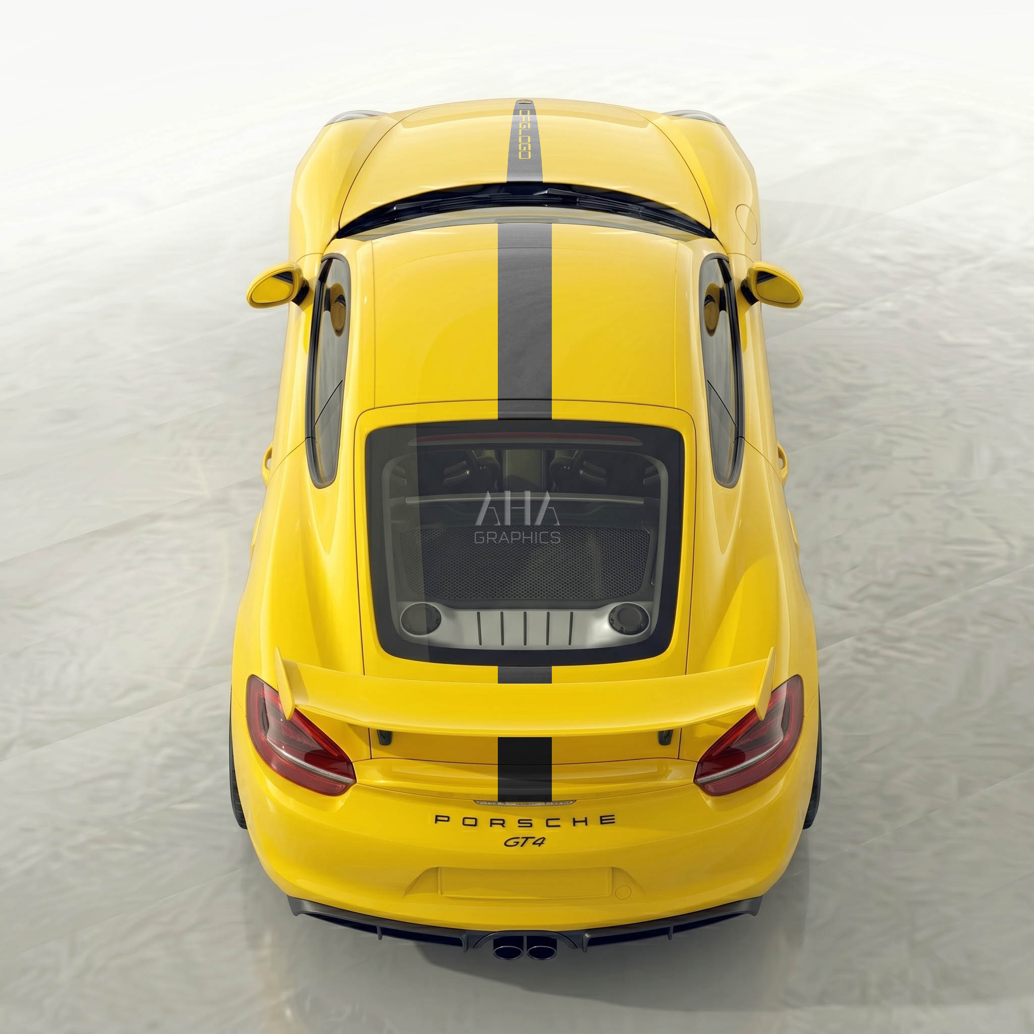 981 Cayman GT4 Center Stripes Decals