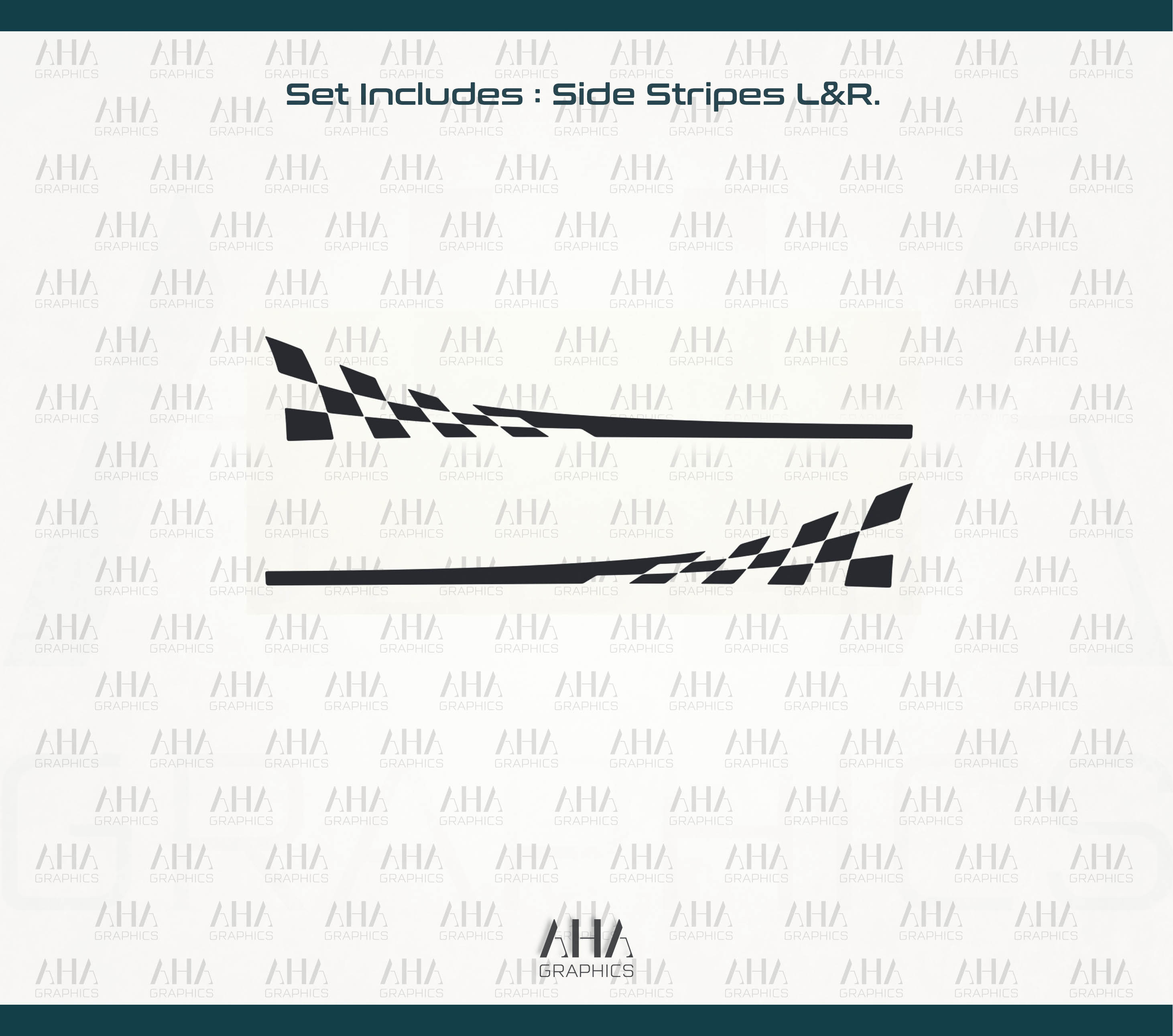 992 911  GT3 Checkered Side Stripes Decals