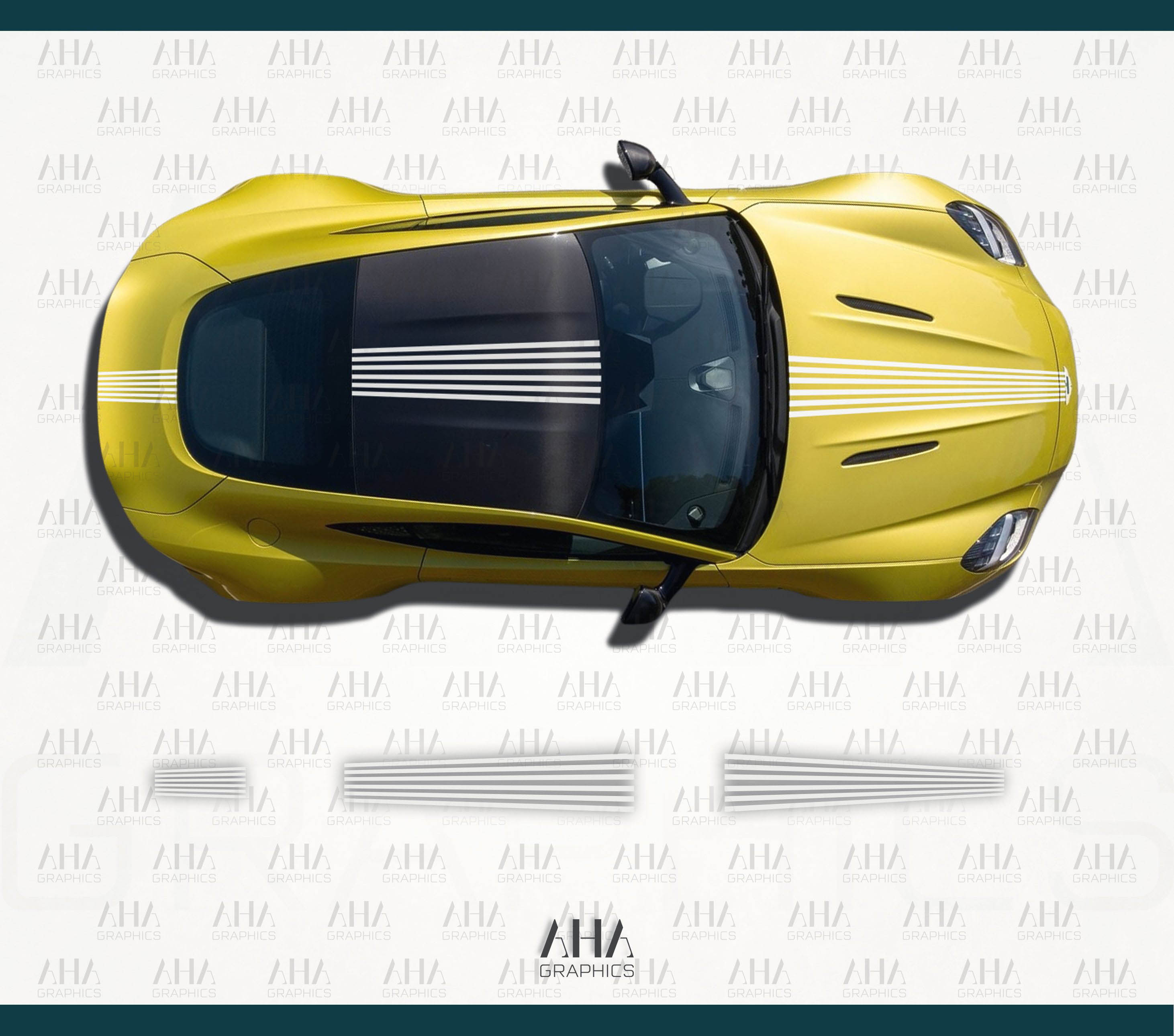 Aston Martin Vantage Center Stripes Decals