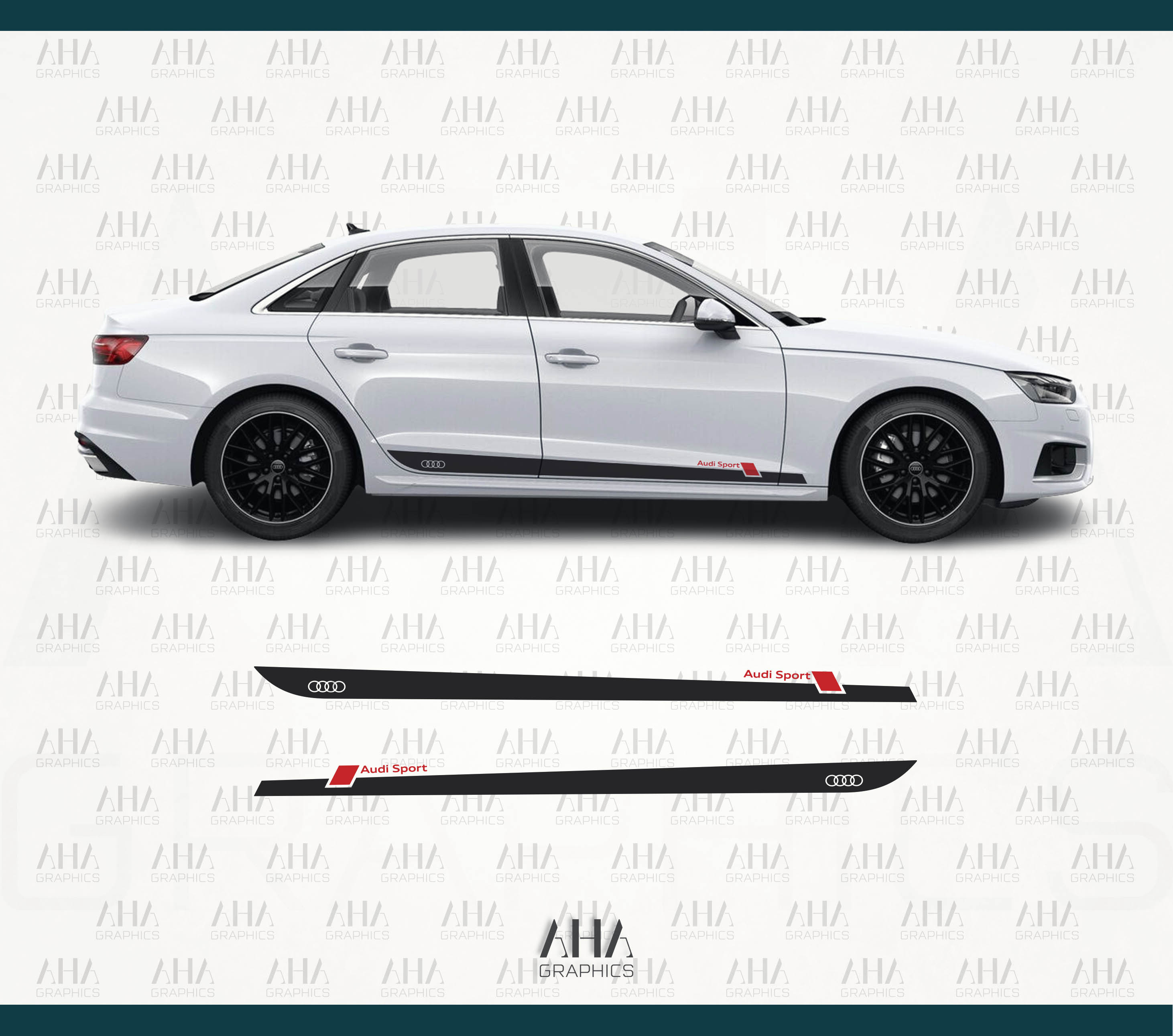 Audi A4 Side Stripes Decals