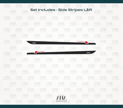 Audi A4 Side Stripes Decals
