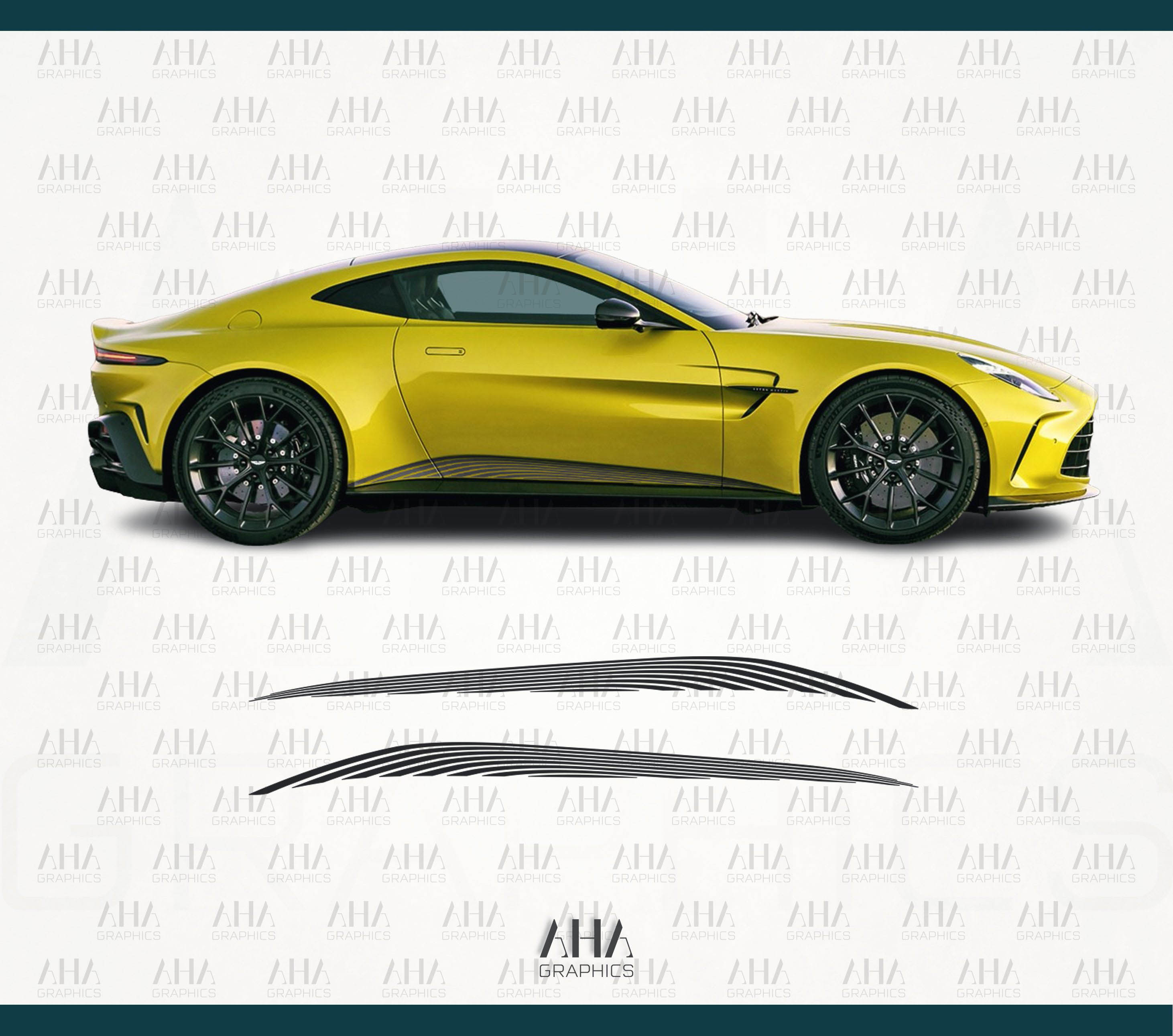 Aston Martin Vantage Side Stripes Decals