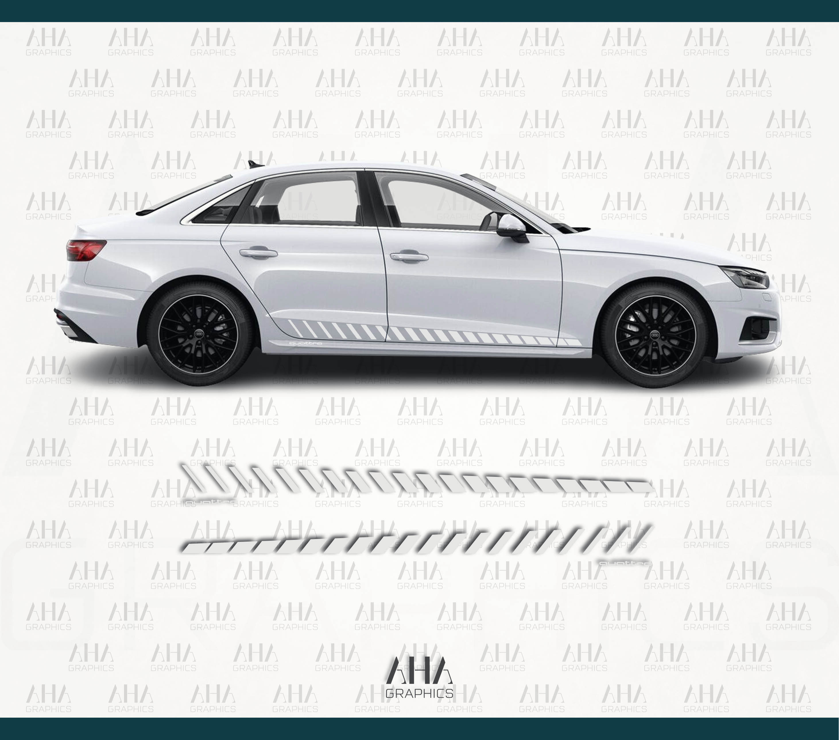 Audi A4 Side Stripes Decals
