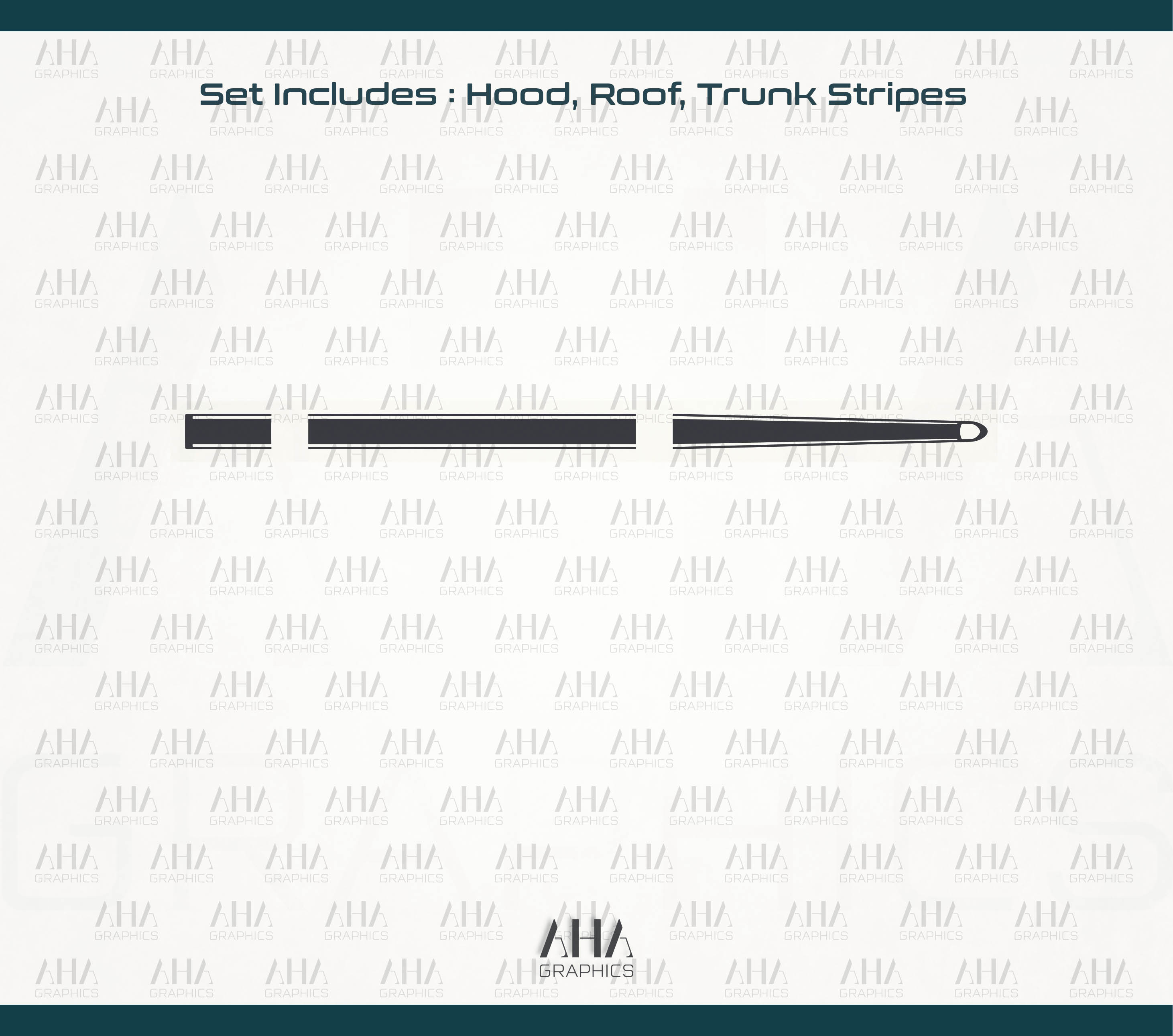 992 GT3 Touring Center Stripes Decals
