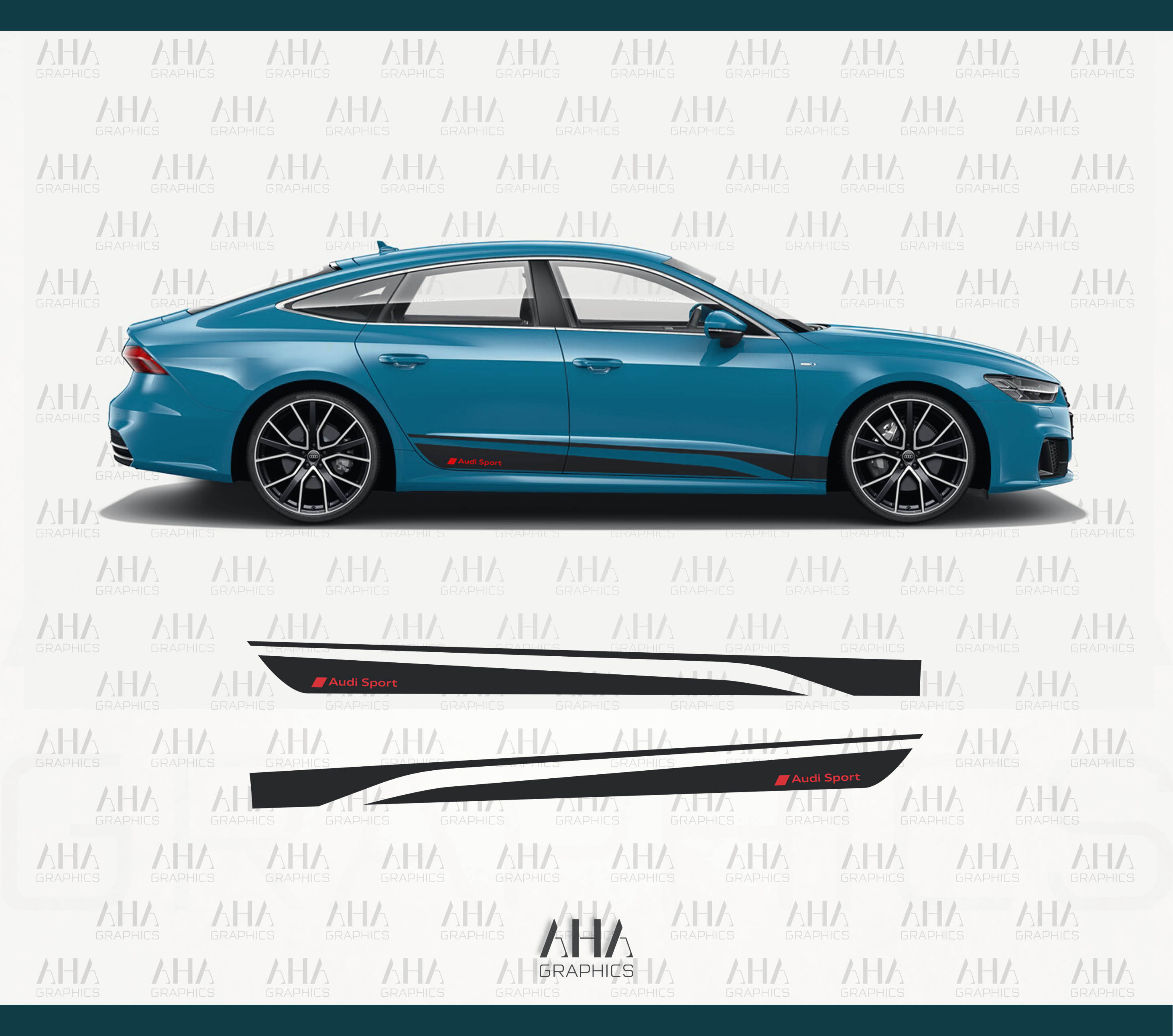 Audi A7 RS7 Side Stripes Decals
