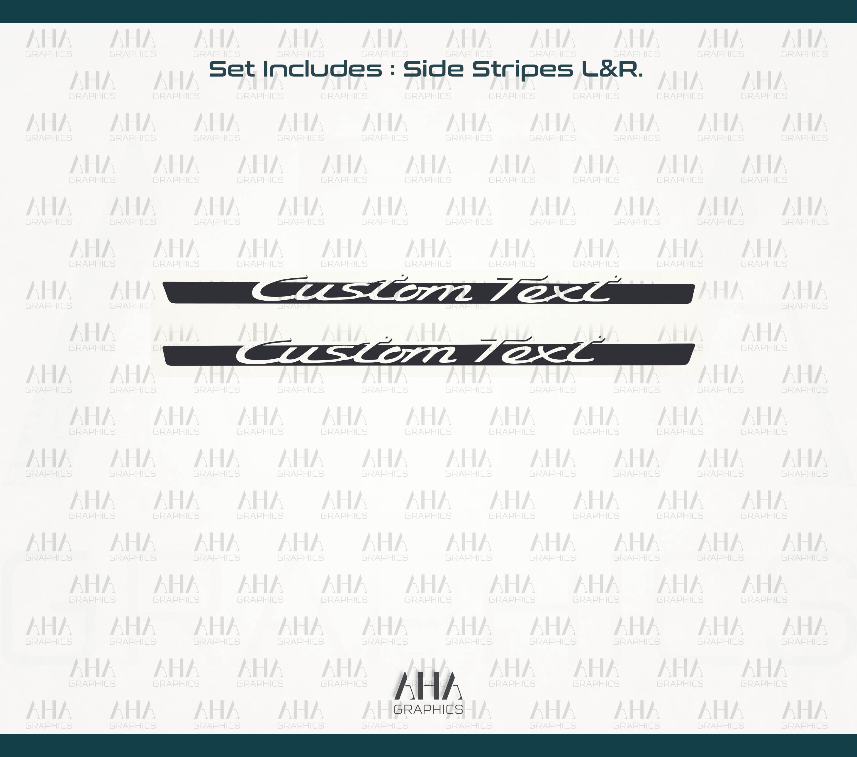 9YA Cayenne GTS Turbo Gt Custom Text Side Stripes Decals