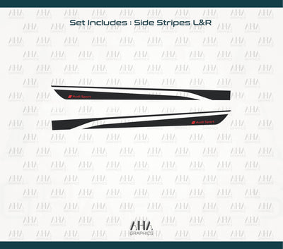 Audi A7 RS7 Side Stripes Decals