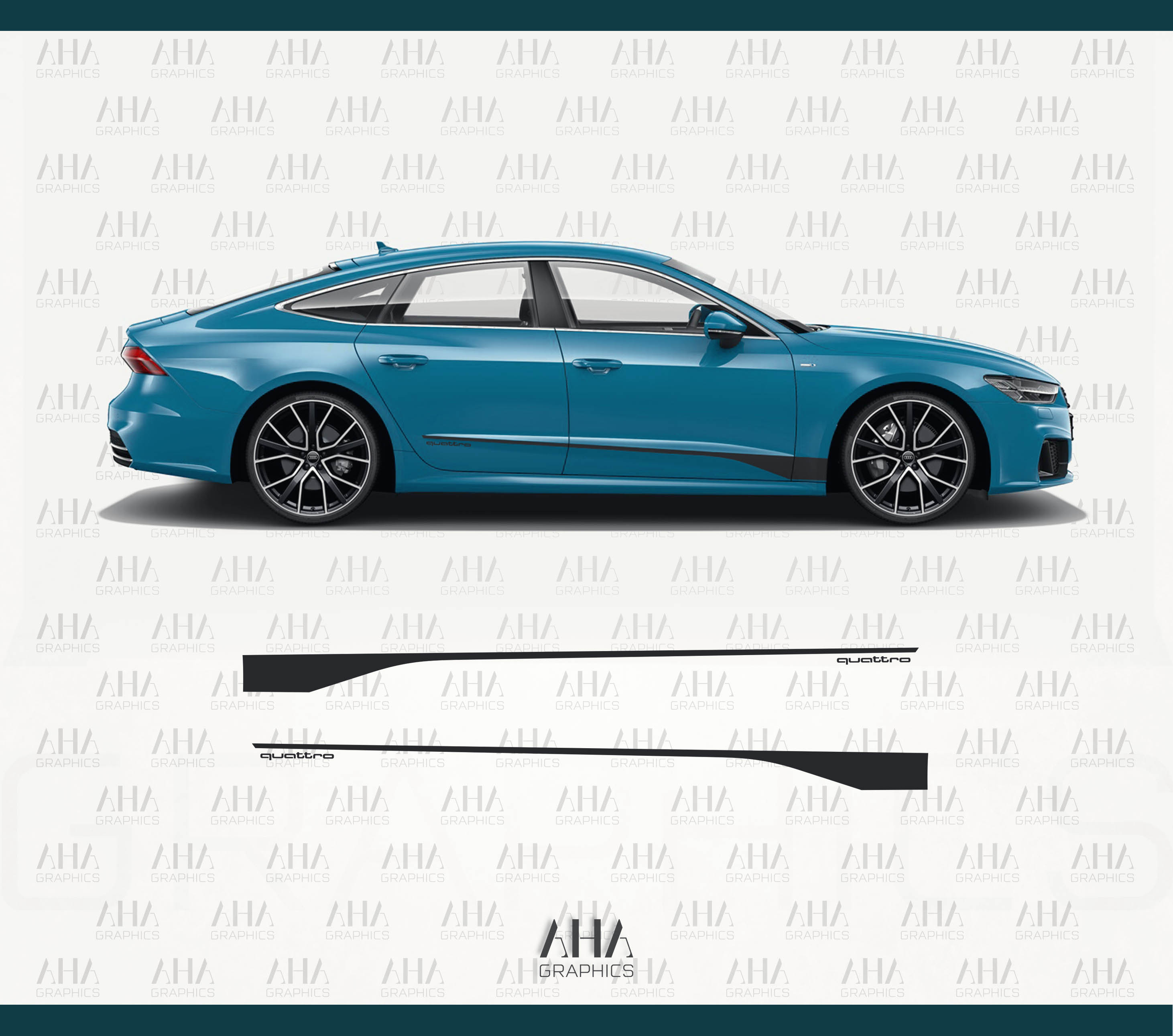 Audi A7 RS7 Side Stripes Decals