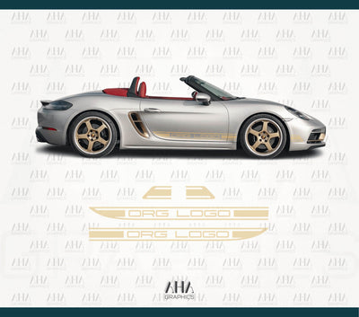 718 Boxster 25th Anniversary Side Stripes Decals