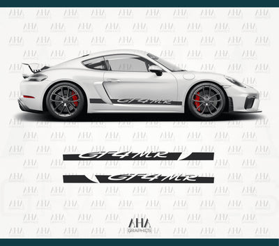 718 Cayman GT4MR Side Stripes Decals