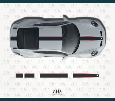 992 GT3 GT3 Touring Center Stripes Decals