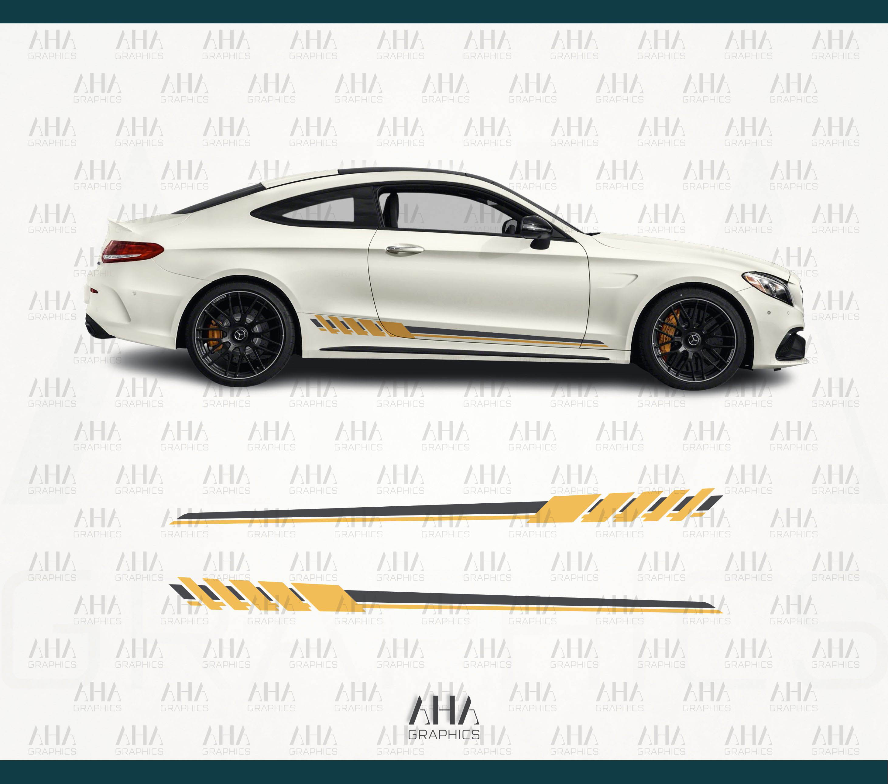 Mercedes AMG C63 Coupe Final Edition Side Stripes Decals