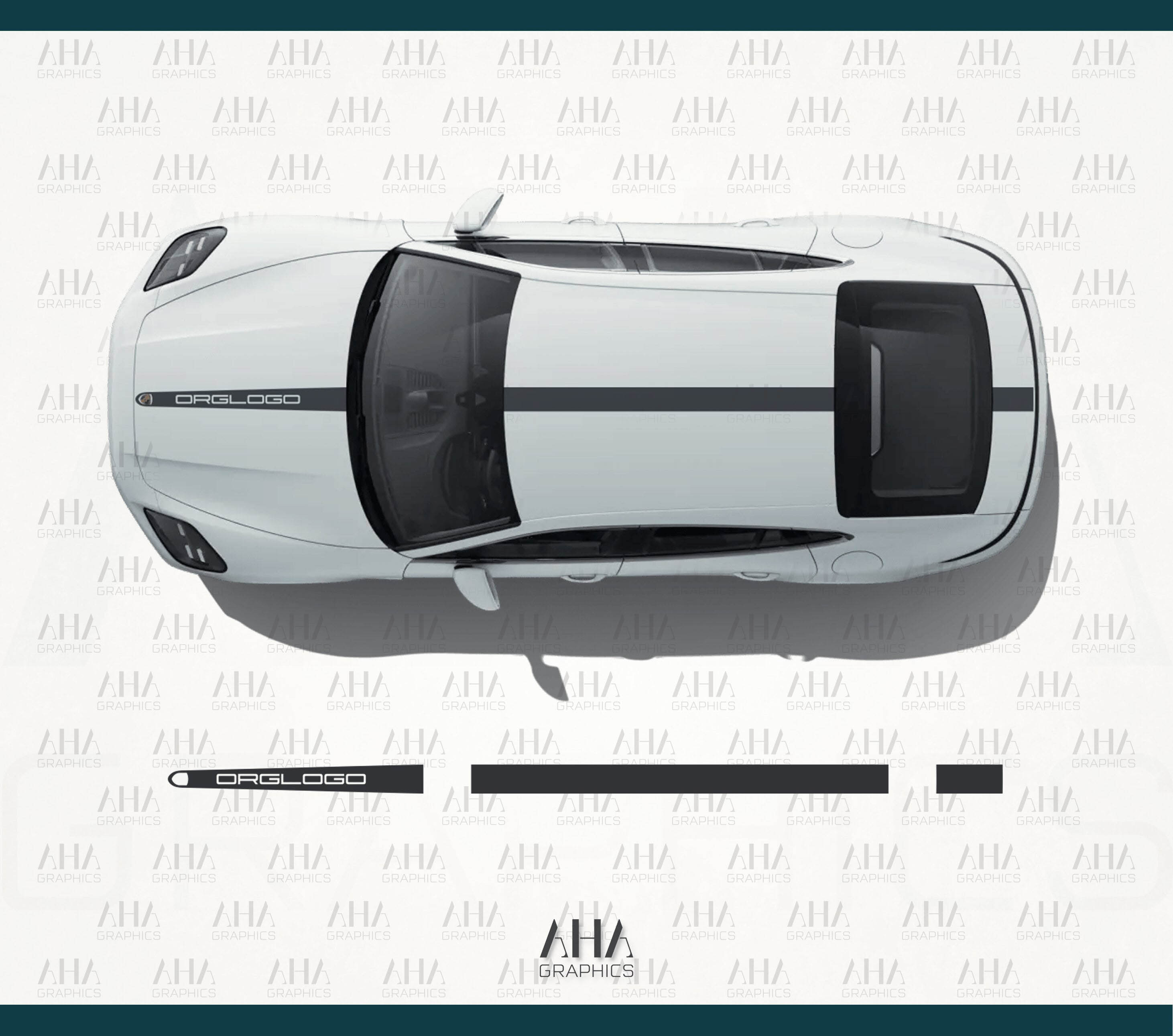 Panamera Motorsport Center Stripes Decals