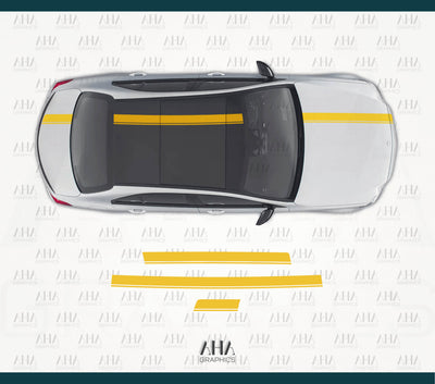 Mercedes Benz C Class Coupe W205 Center Stripes Decals