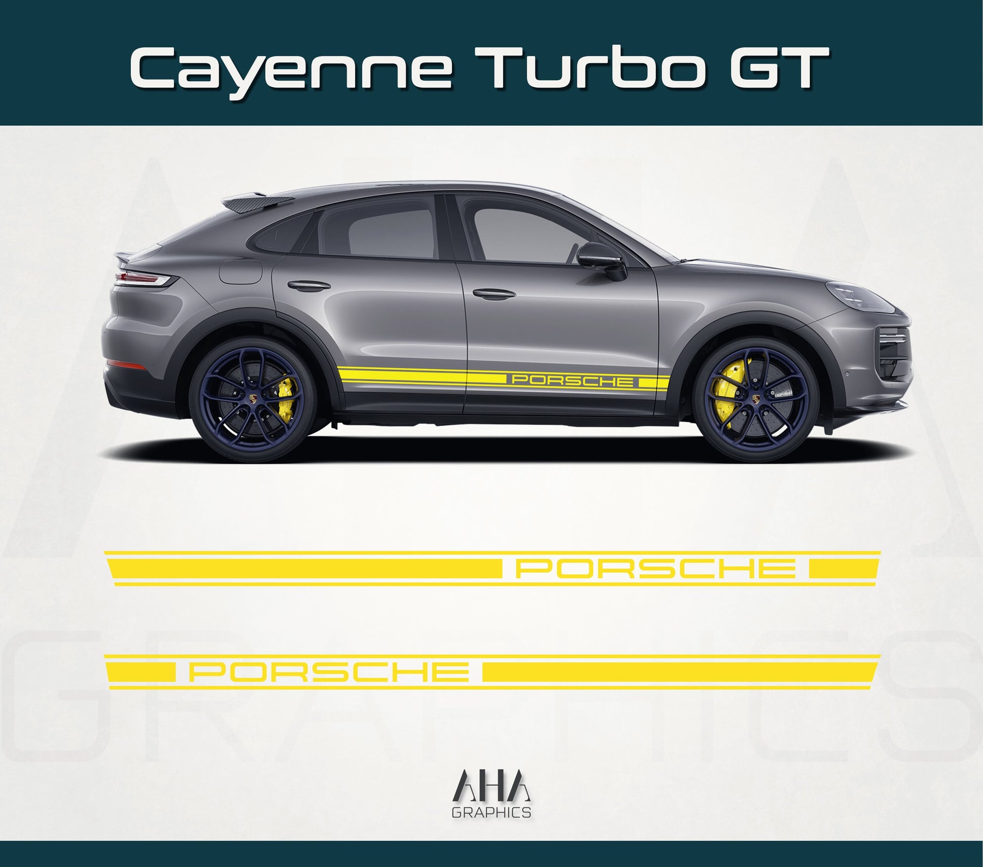 Porsche Cayenne Turbo Gt Side Stripes Decals – AHA Graphics
