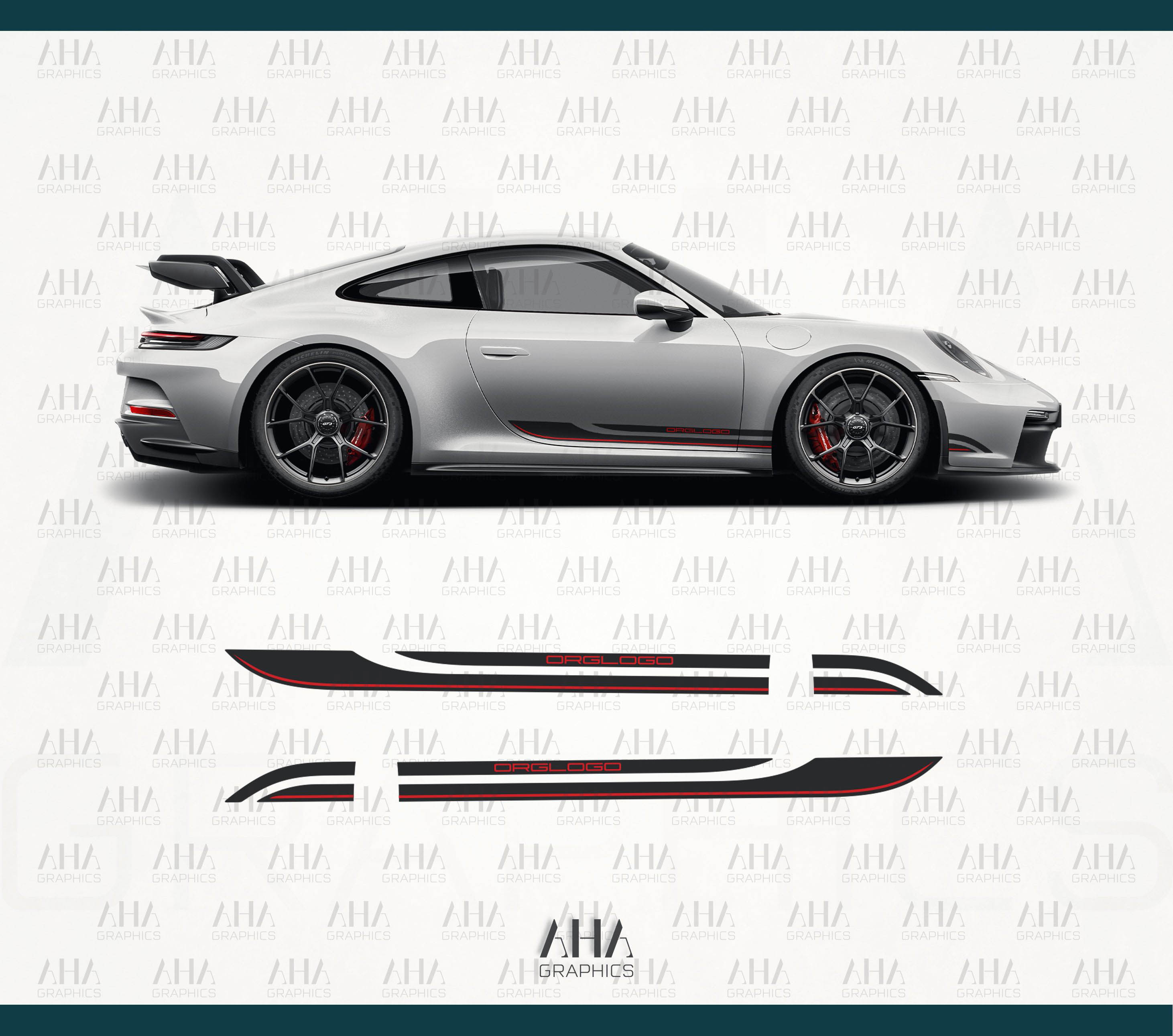 992 911 Carrera GT3 Touring Turbo S Special Side Stripes Decals