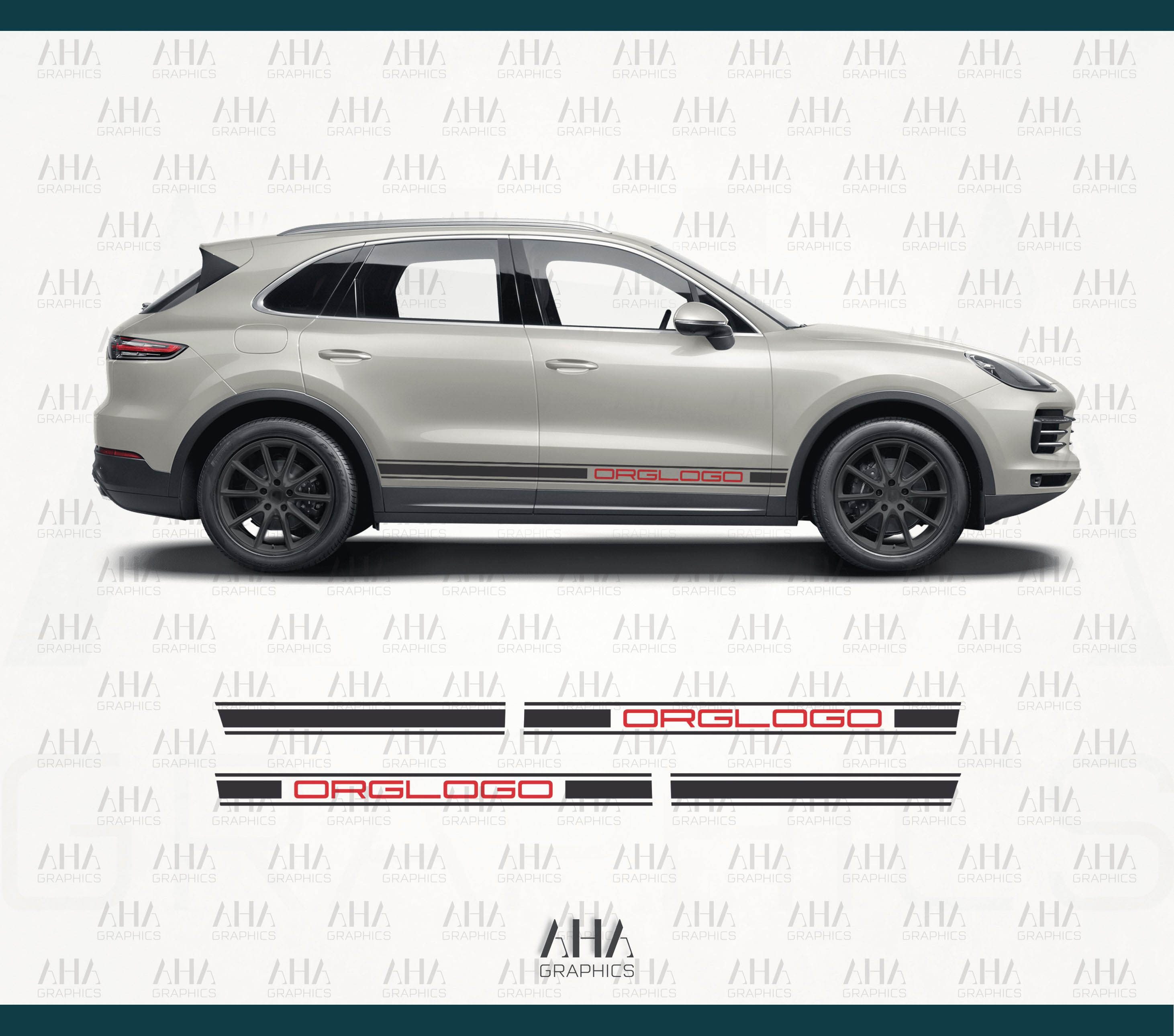 9YA Cayenne GTS Turbo Side Stripes Decals