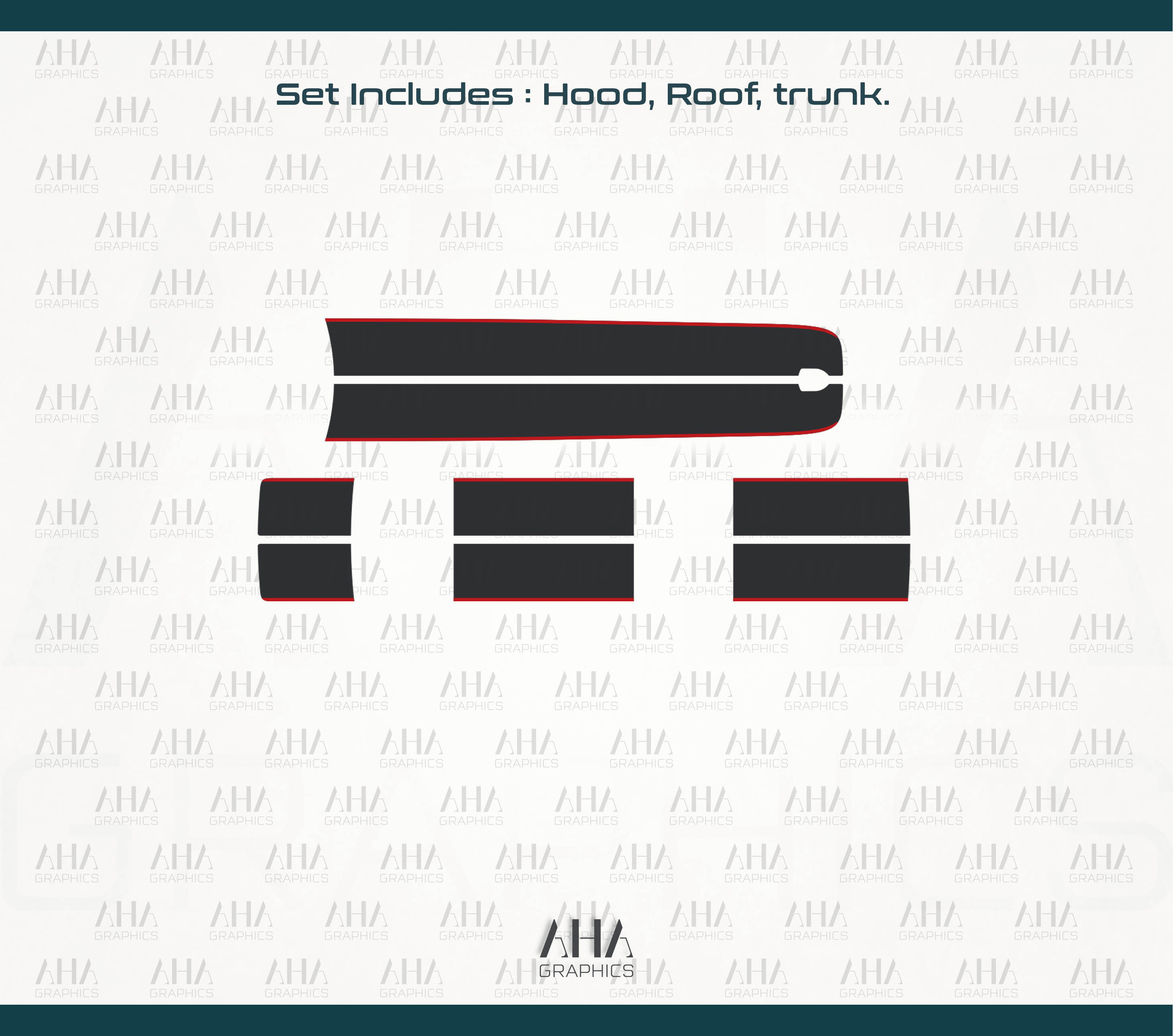 95B Macan GTS Center Stripes Decals