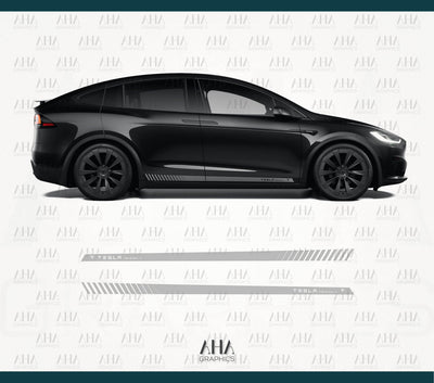 Tesla Model X Side Stripes Decals