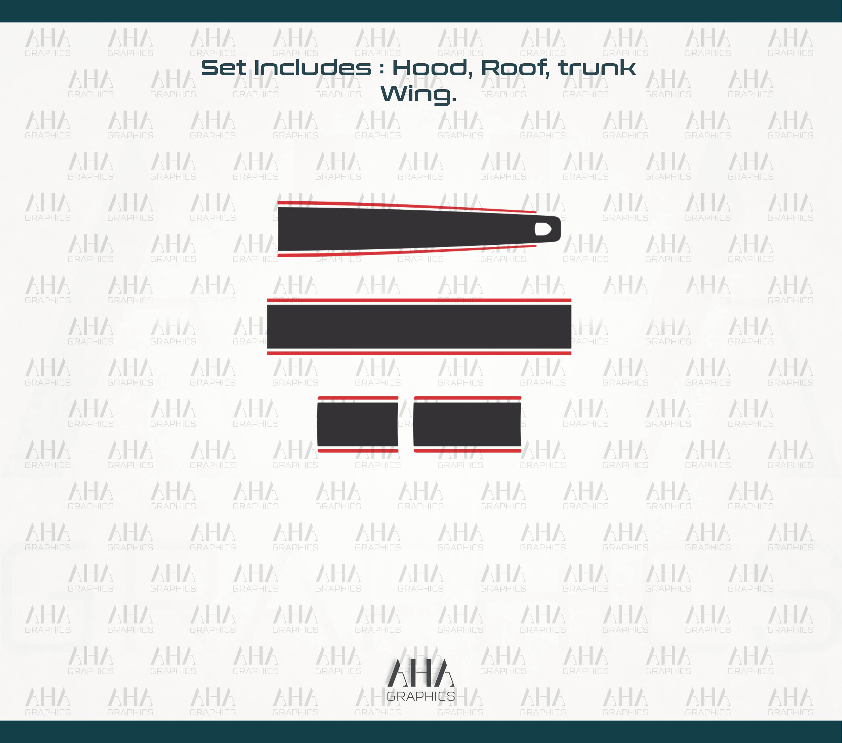 992 GT3 GT3 Touring Center Stripes Decals