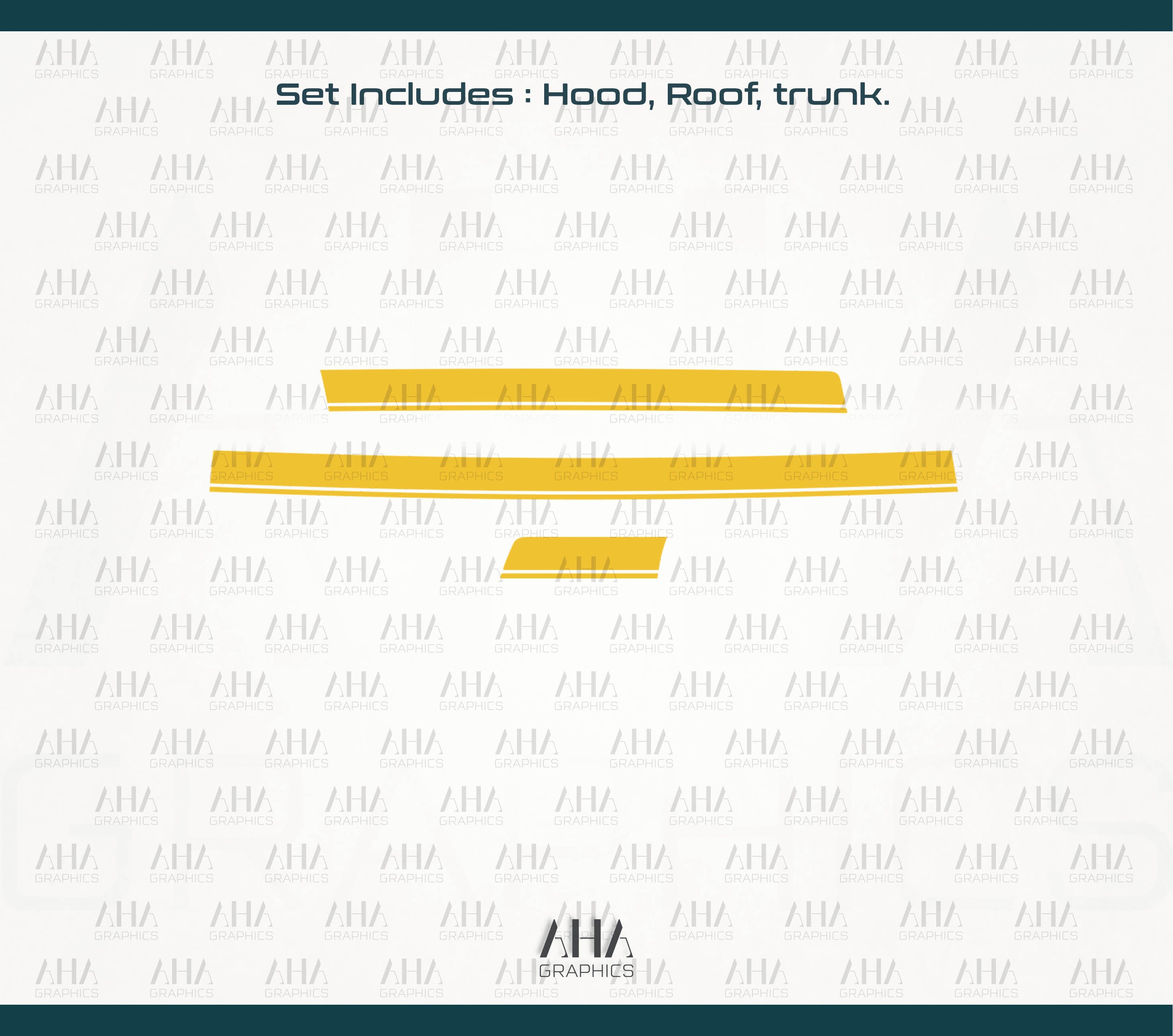 Mercedes Benz C Class Coupe W205 Center Stripes Decals