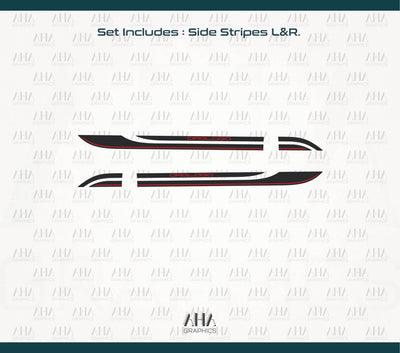 992 911 Carrera GT3 Touring Turbo S Special Side Stripes Decals