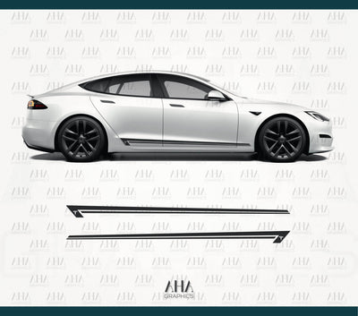 Tesla Model S Side Stripes Decals