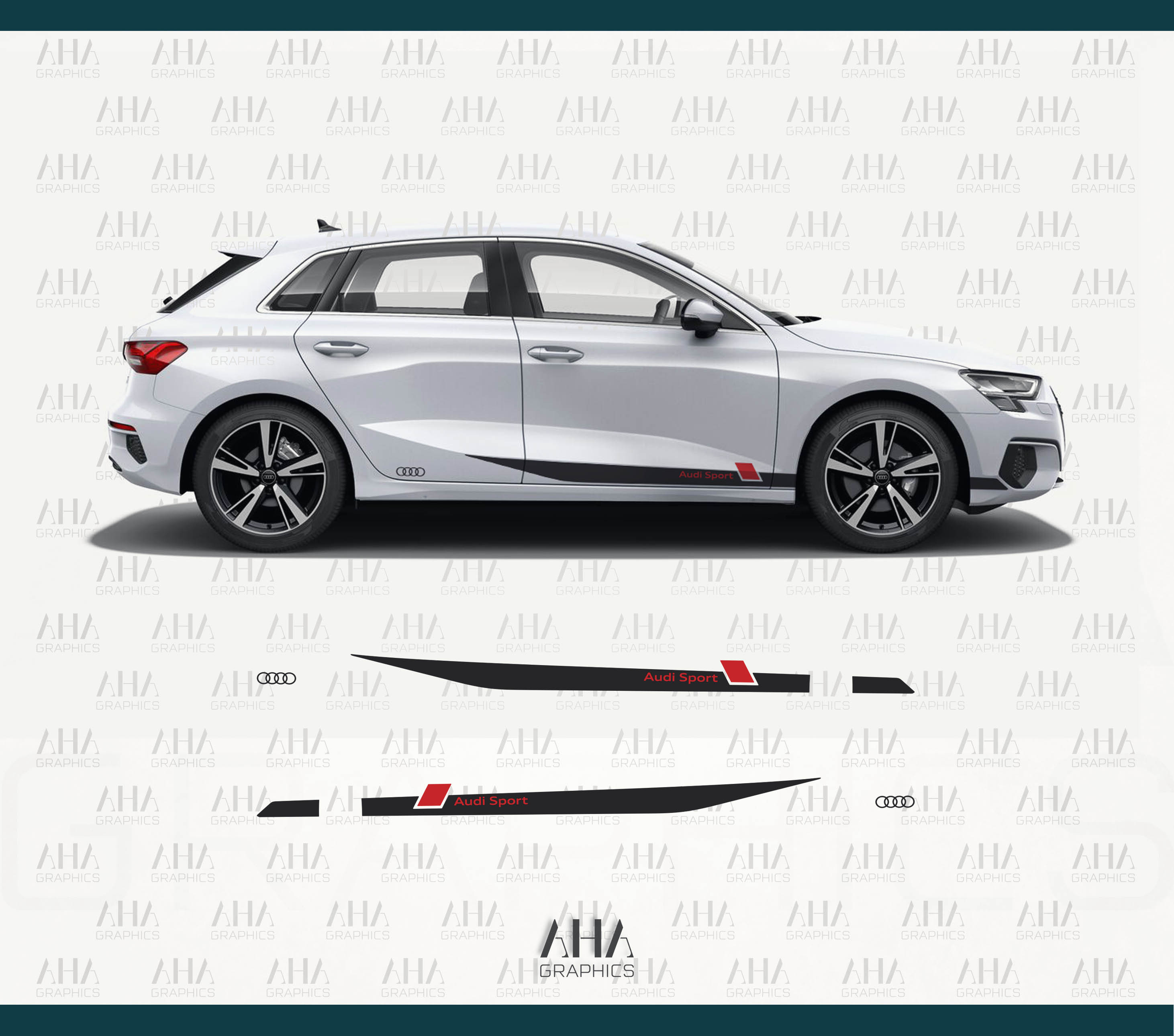 Audi A3 Audi RS3 Side Stripes Decals