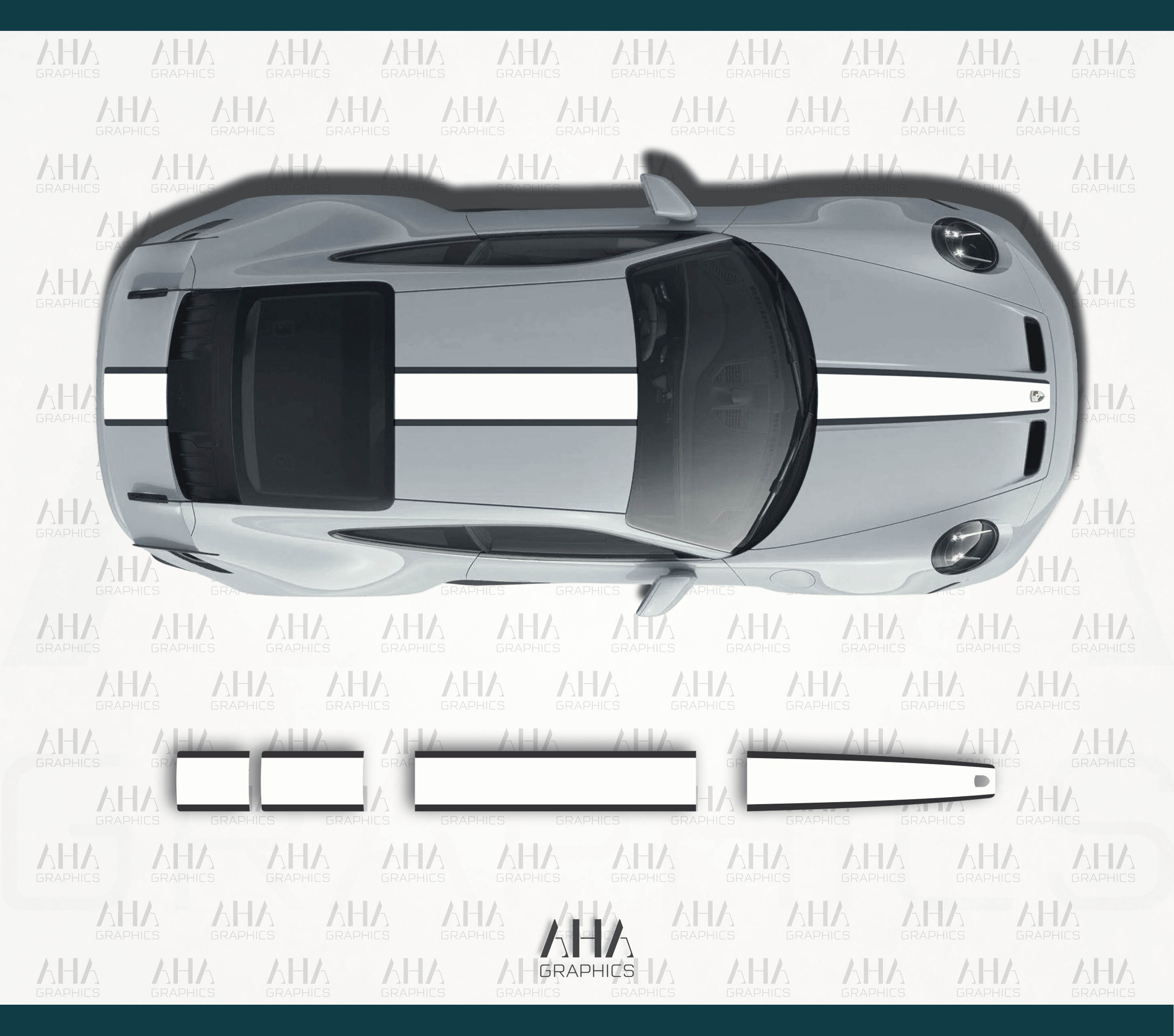 992 GT3 GT3 Touring Center Stripes Decals
