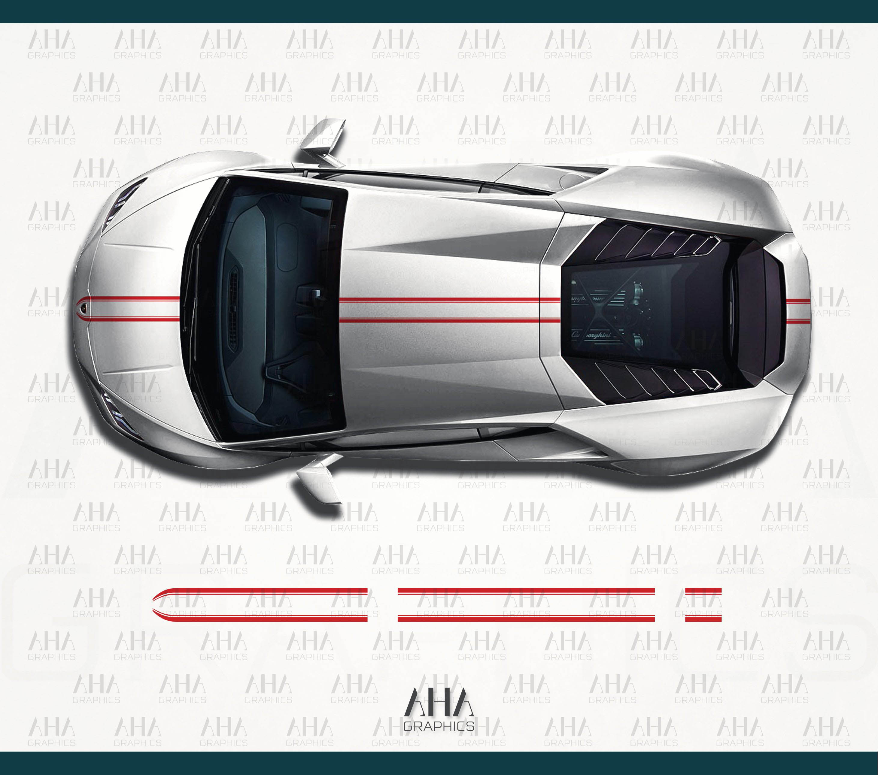 Lamborghini Huracan Center Stripes Decals