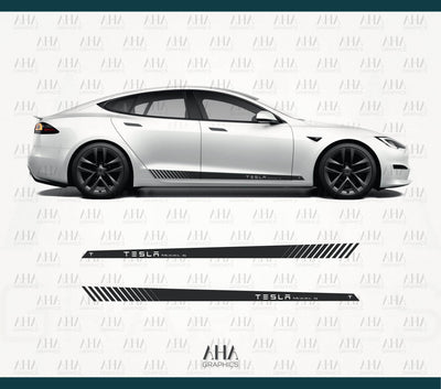 Tesla Model S Side Stripes Decals