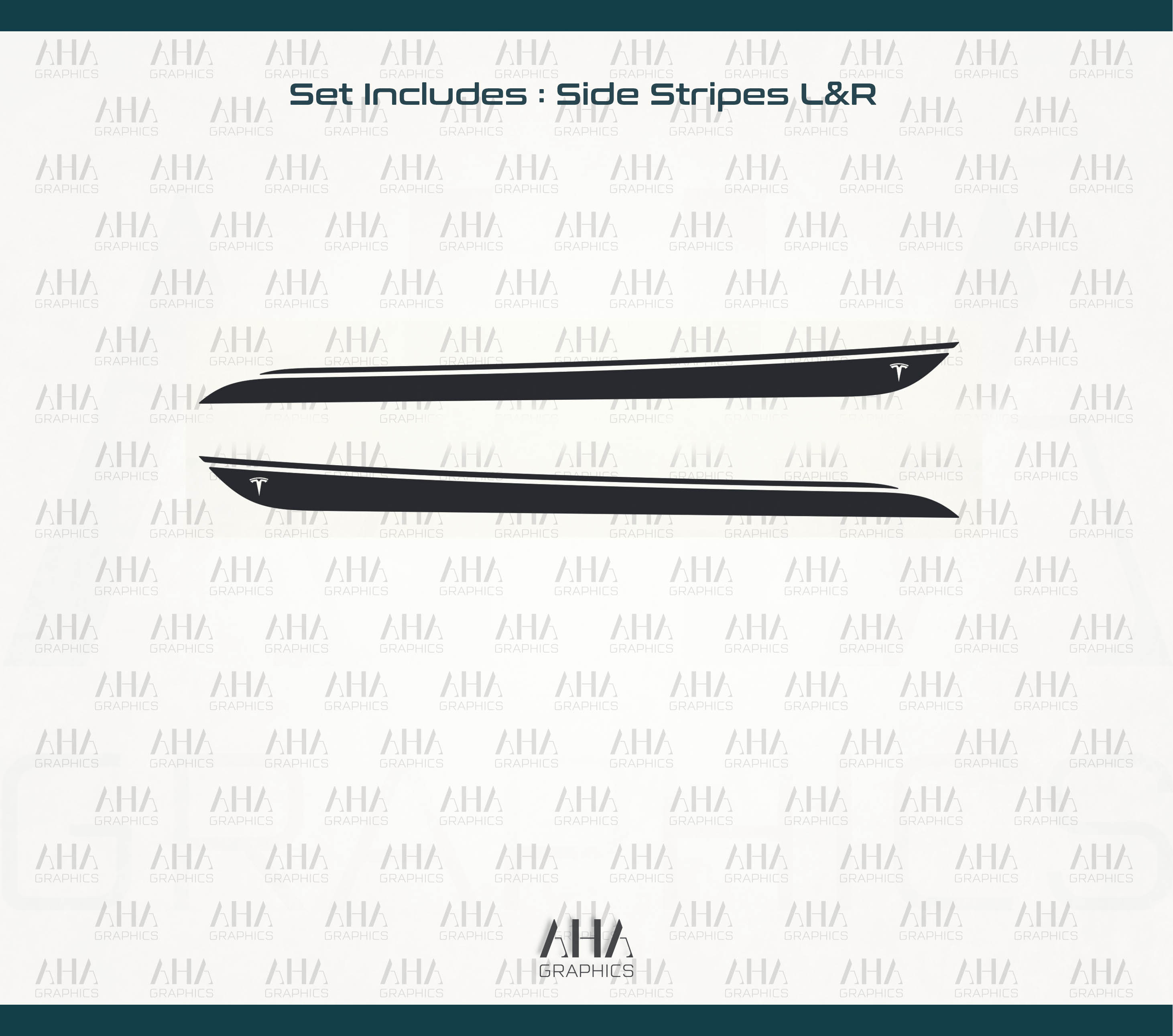 Tesla Model 3 Refresh Side Stripes Decals