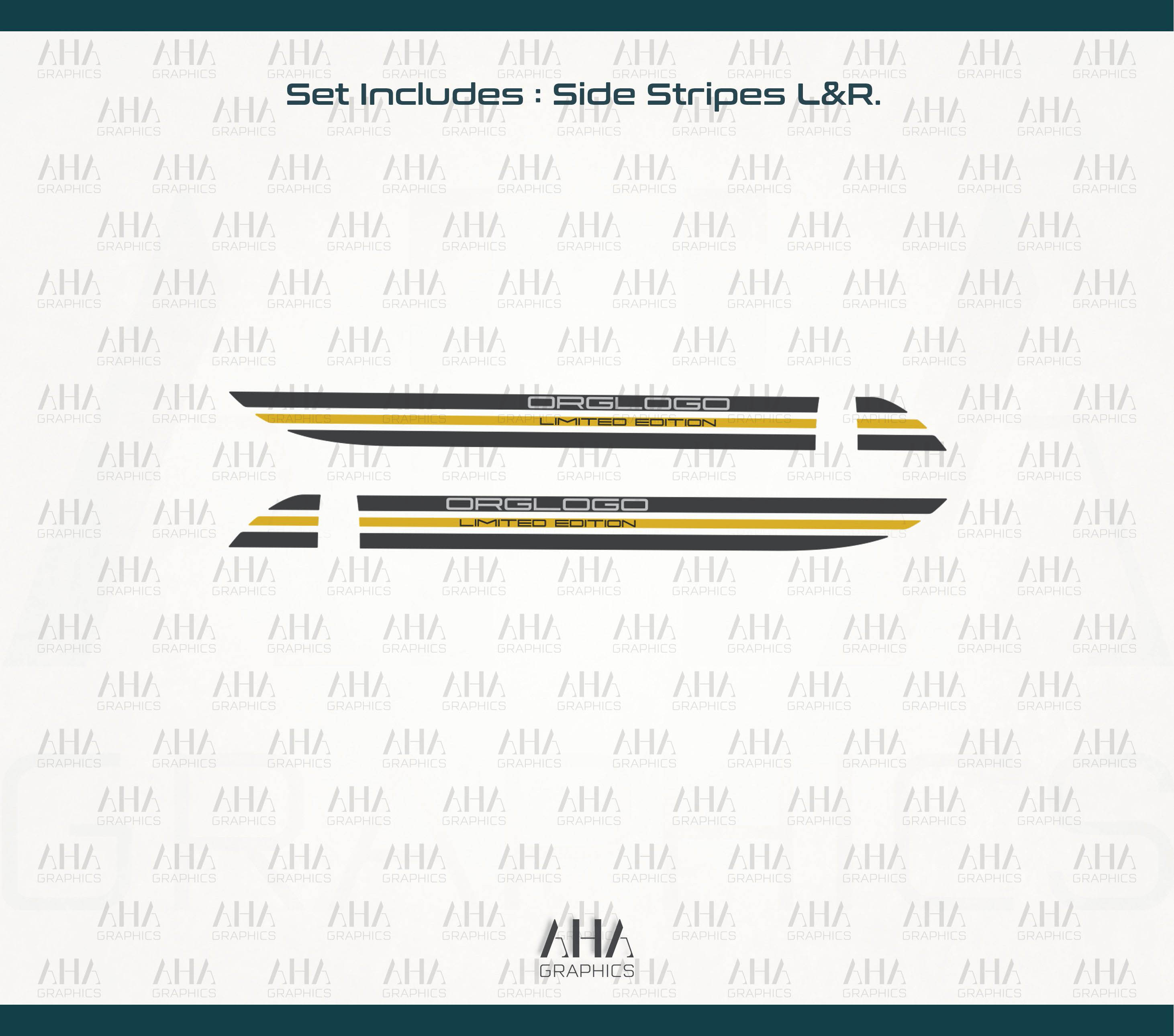 992 911 Carrera GT3 Touring Turbo S Limited Side Stripes Decals