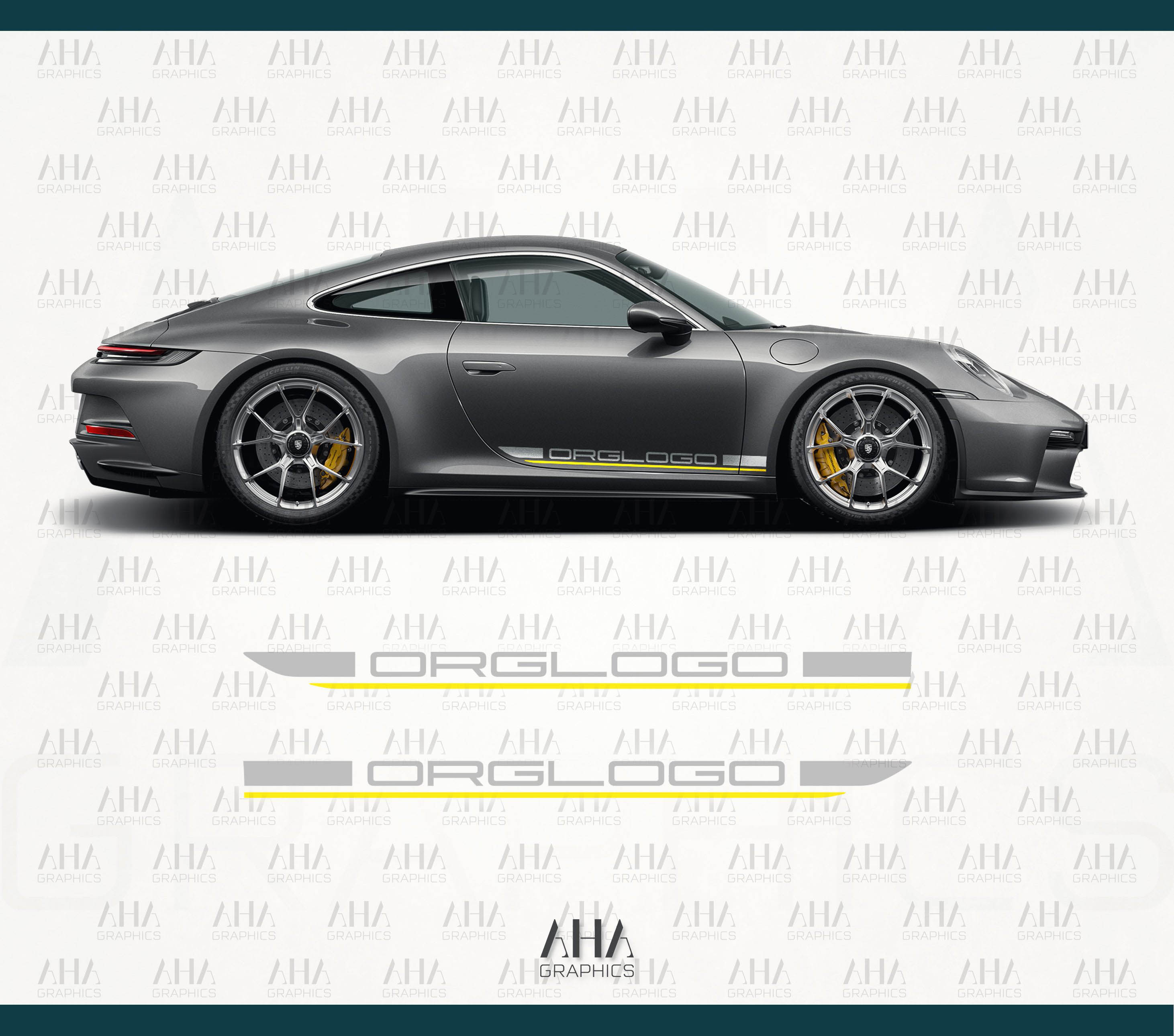 992 911 Carrera GT3 Touring Side Stripes Decals