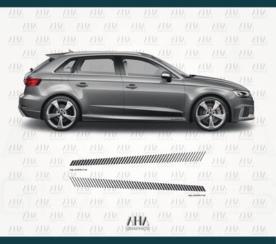 Audi A3 Hatchback Side Stripes Decals
