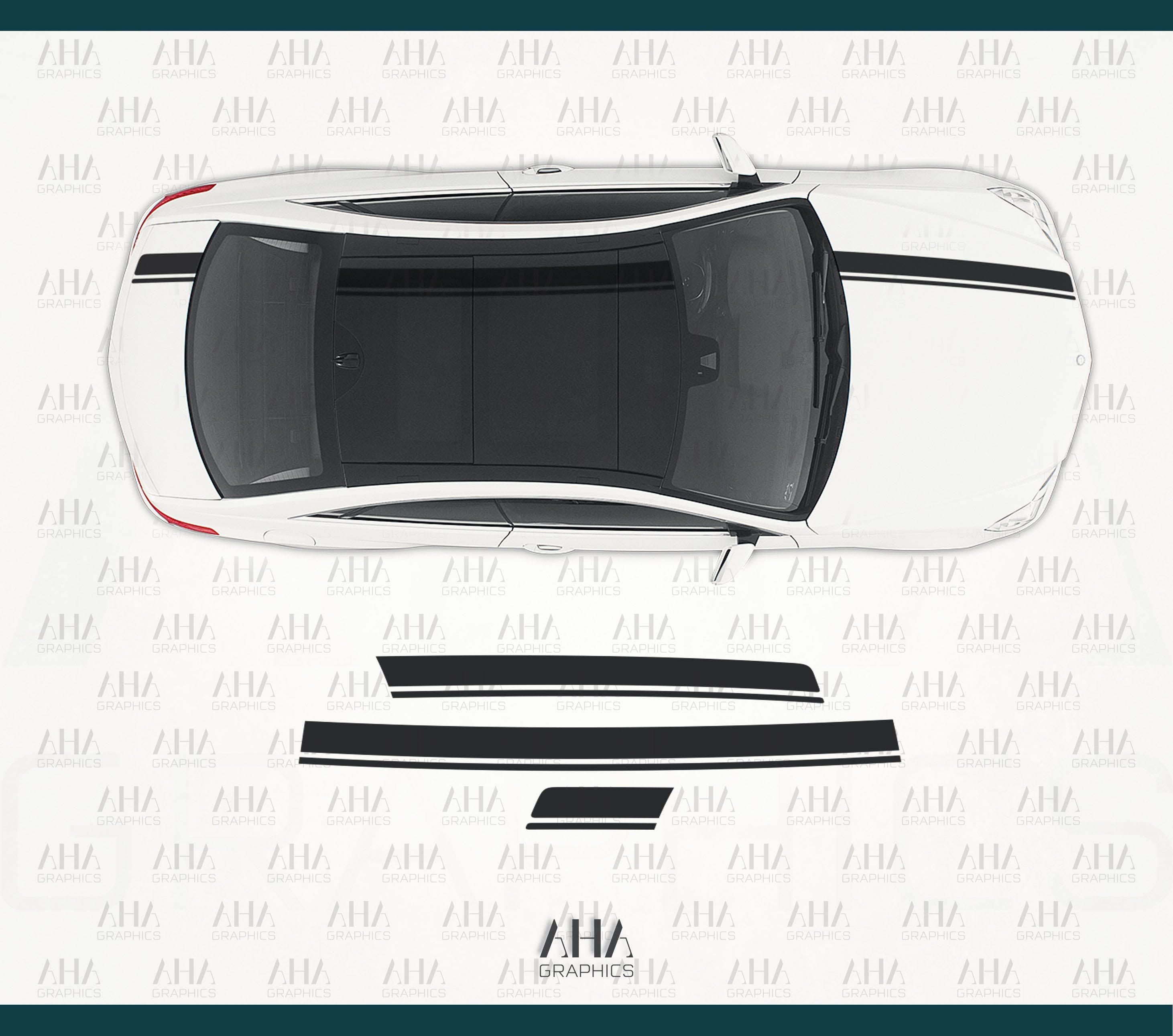Mercedes Benz E Class Coupe c207 Center Stripes Decals
