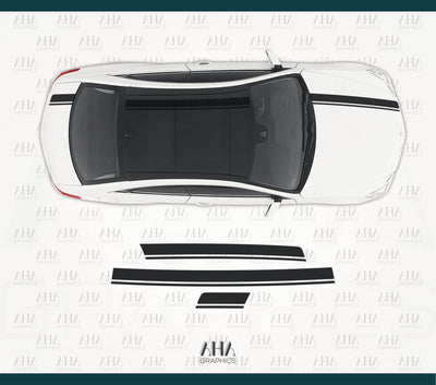 Mercedes Benz E Class Coupe c207 Center Stripes Decals