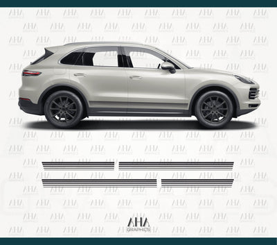 Special Side Stripes Decals for 9YA Cayenne GTS Turbo Gt