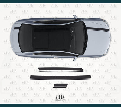 Mercedes Benz C Class Coupe W204 Center Stripes Decals