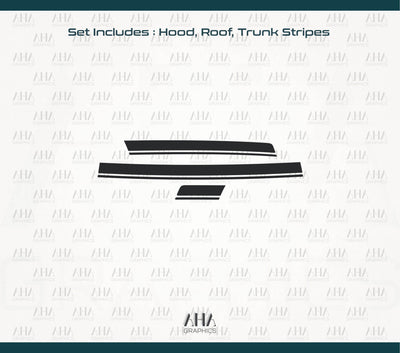 Mercedes Benz E Class Coupe c207 Center Stripes Decals