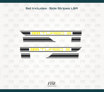 992 911 Turbo S Side Stripes Decals