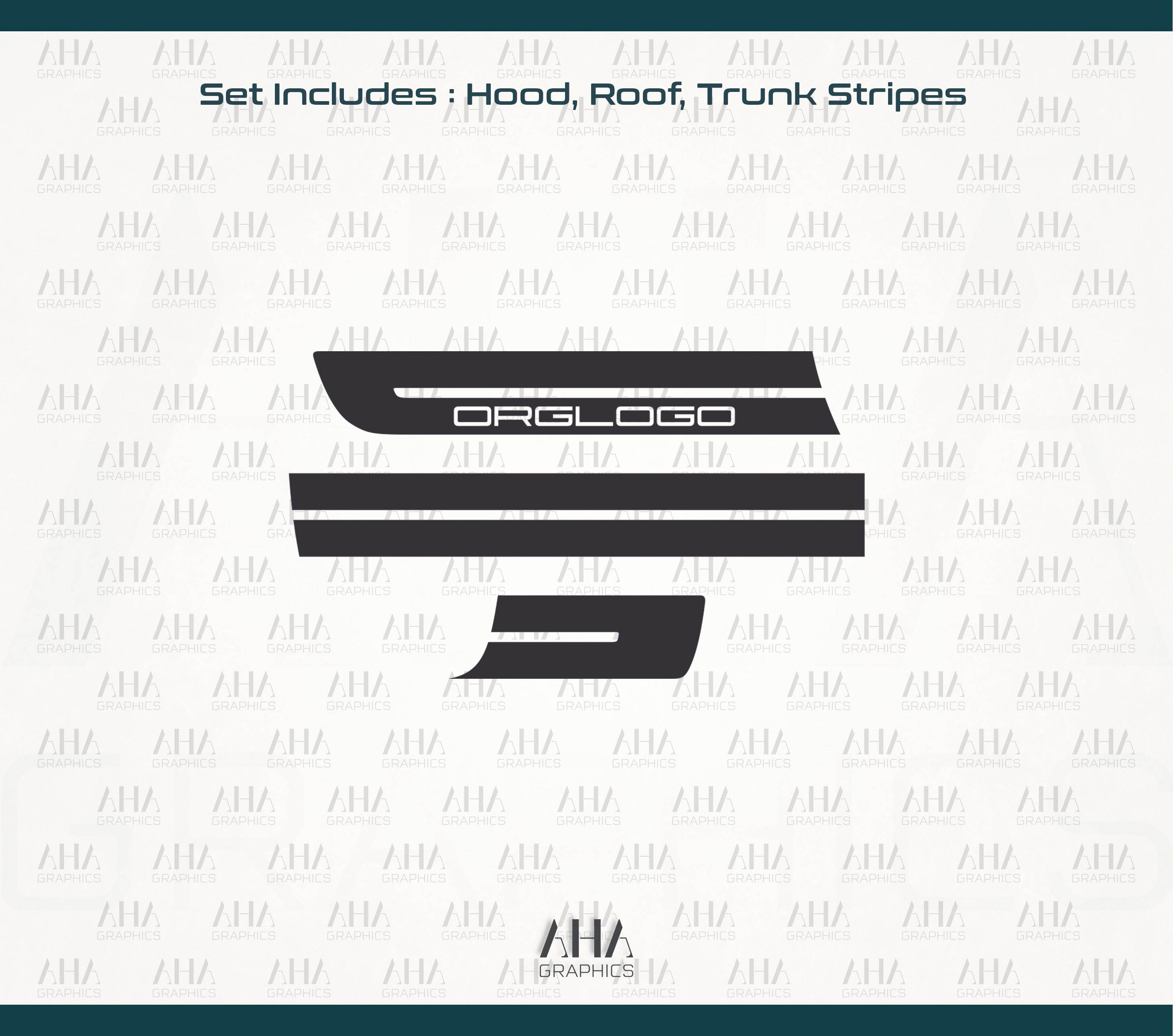 718 Cayman Center Stripes Decals