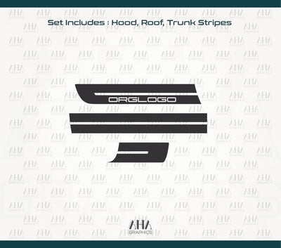 718 Cayman Center Stripes Decals