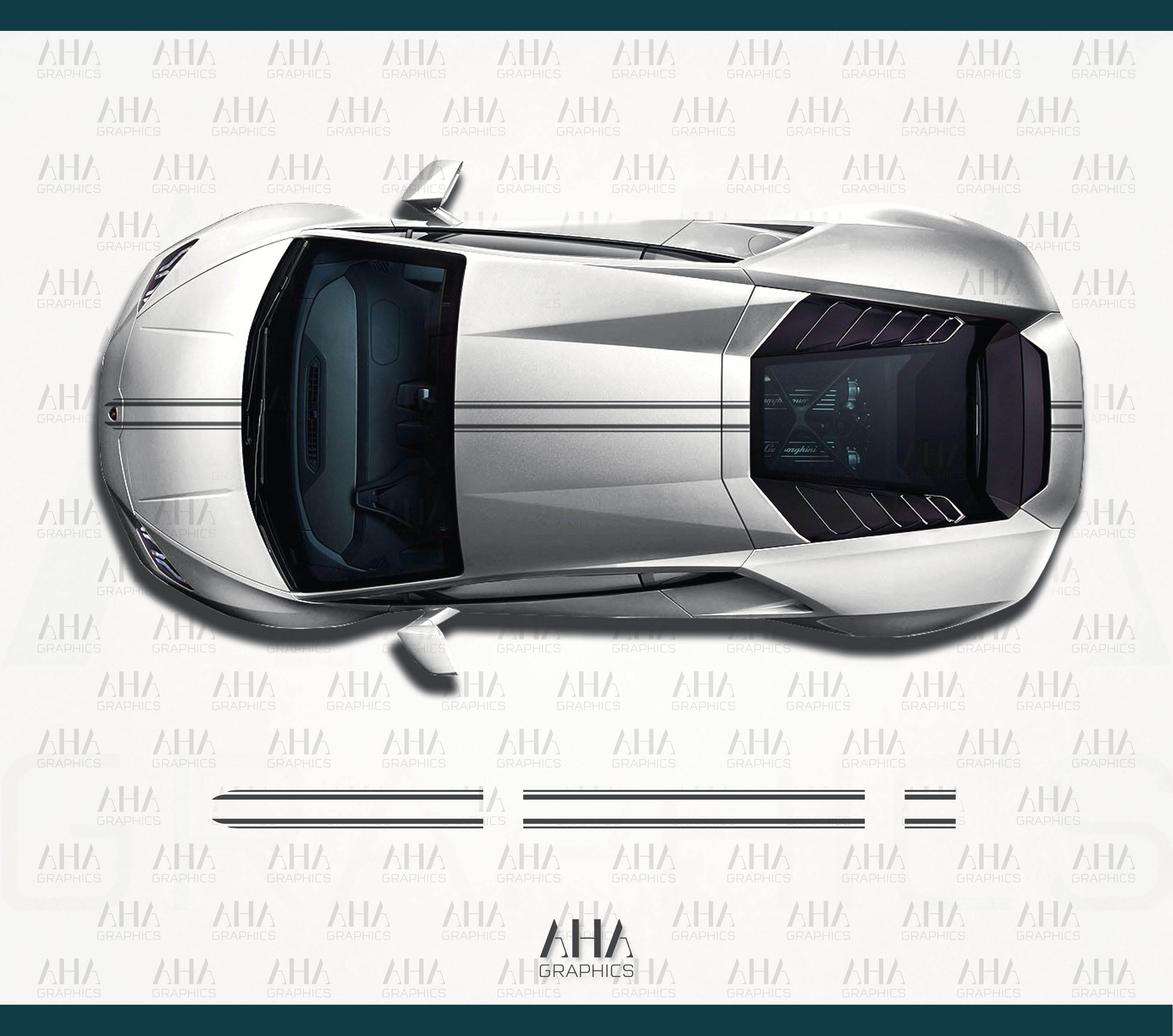Lamborghini Huracan Center Stripes Decals