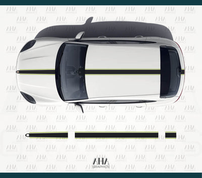 95B Macan Center Stripes Decals