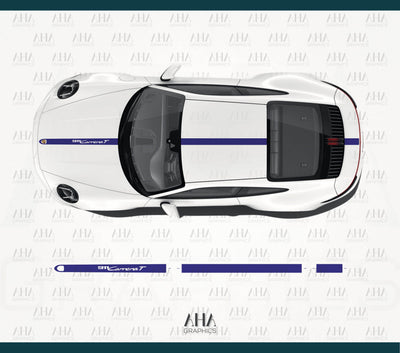 911 992.2 Carrera T Center Stripes Decals