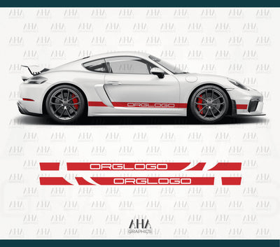 718 Cayman GT4RS Side Stripes Decals